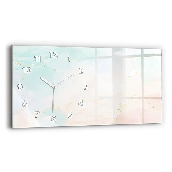 Horizontale Uhr mit motiv Aquarell-Marmor