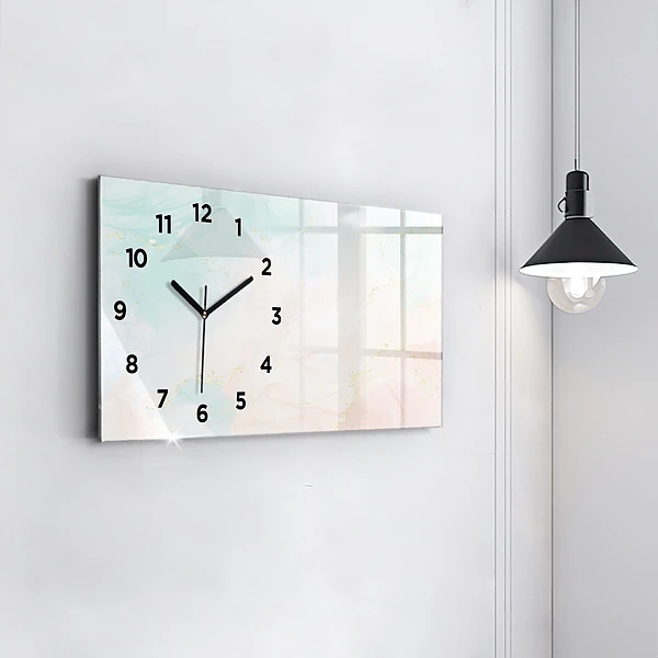 Horizontale Uhr mit motiv Aquarell-Marmor