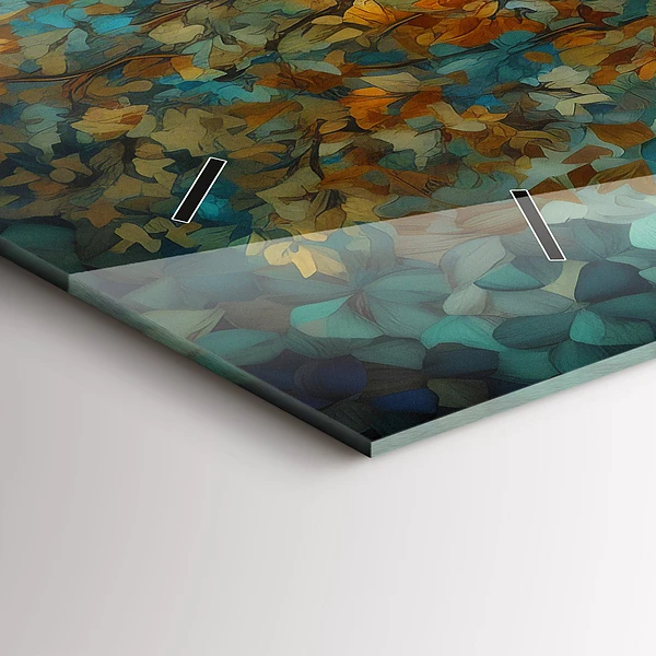 Horizontale Uhr mit motiv Mosaik-Baum