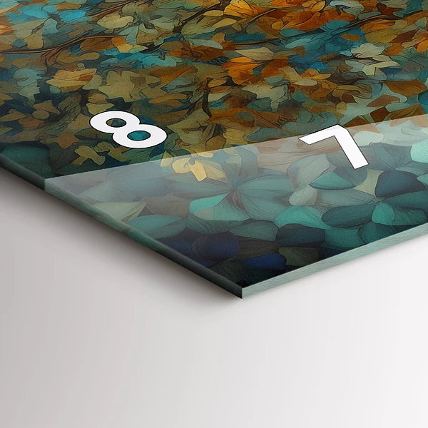 Horizontale Uhr mit motiv Mosaik-Baum