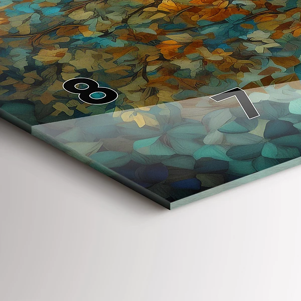 Horizontale Uhr mit motiv Mosaik-Baum