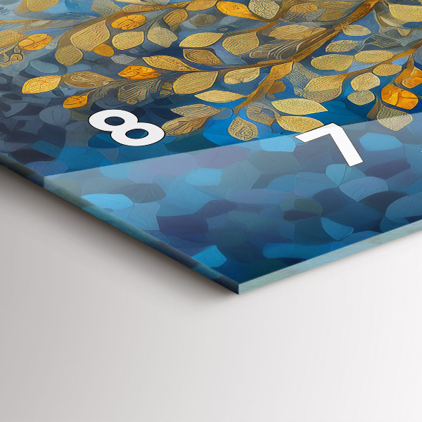 Horizontale Uhr Abstrakter Baum