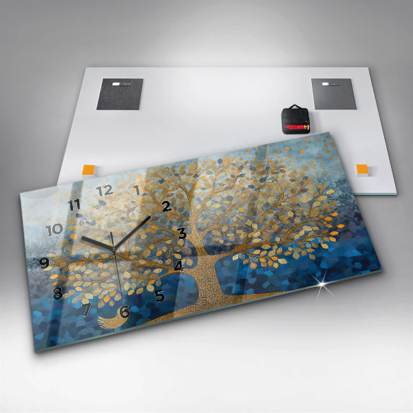 Horizontale Uhr Abstrakter Baum