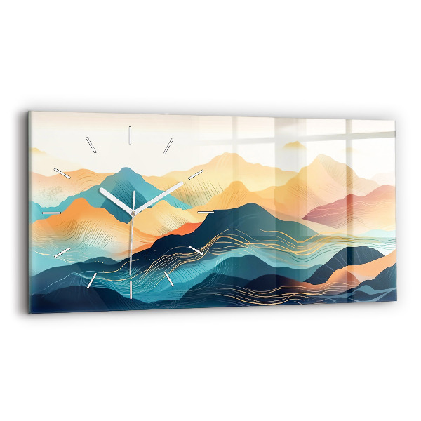 Horizontale Uhr Berglandschaft