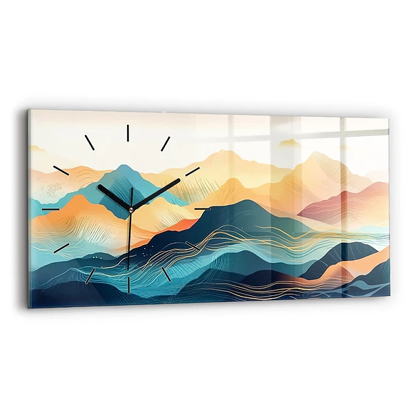 Horizontale Uhr Berglandschaft