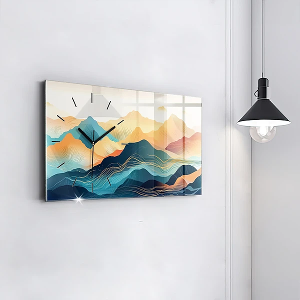 Horizontale Uhr Berglandschaft