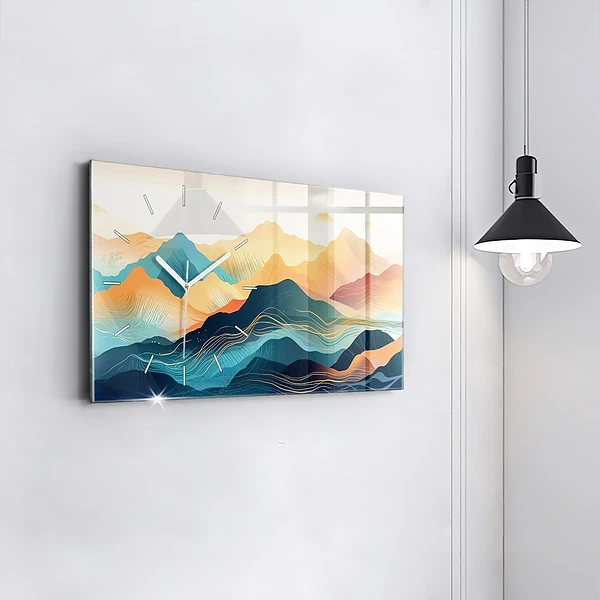 Horizontale Uhr Berglandschaft
