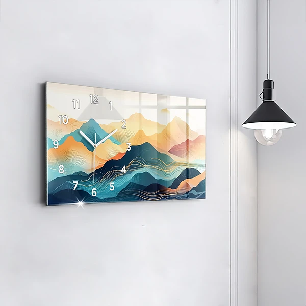 Horizontale Uhr Berglandschaft