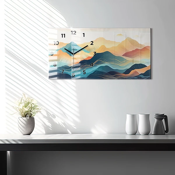 Horizontale Uhr Berglandschaft