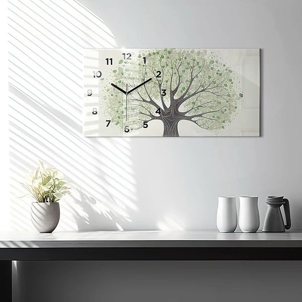 Horizontale Uhr mit motiv Großer Baum Natur