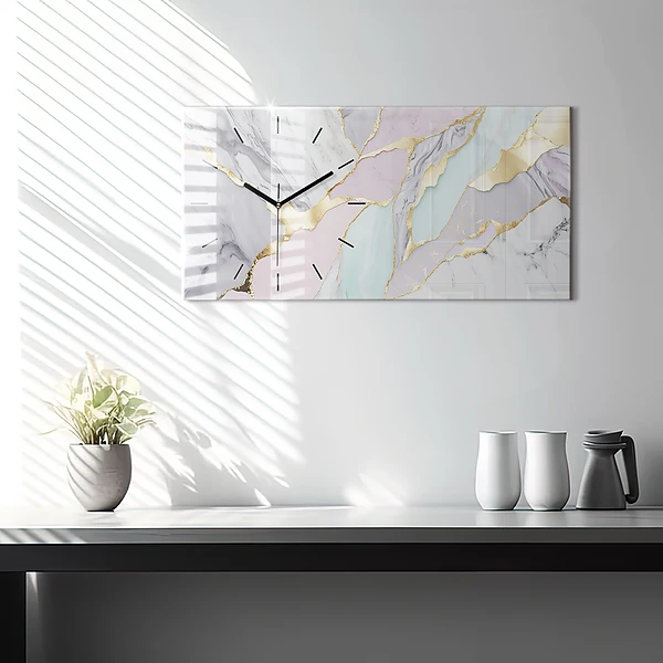 Horizontale Uhr mit motiv Marmor-Muster