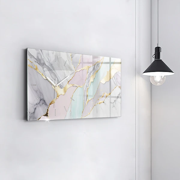 Horizontale Uhr mit motiv Marmor-Muster