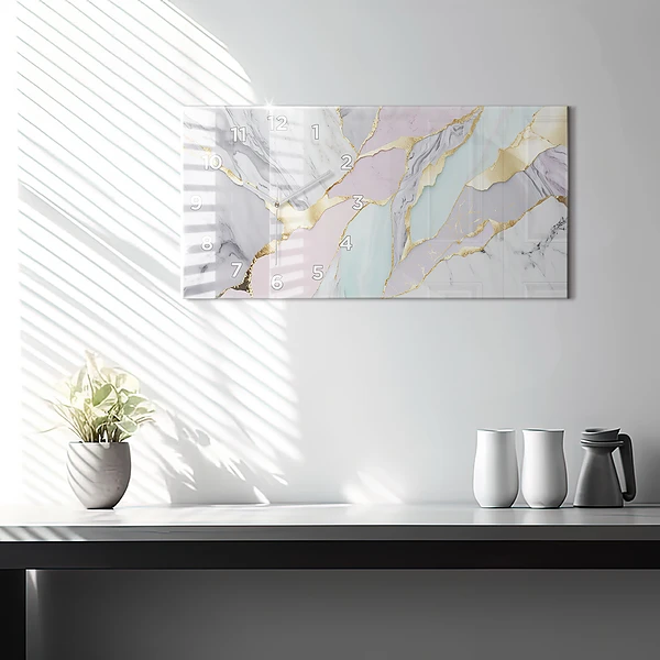 Horizontale Uhr mit motiv Marmor-Muster