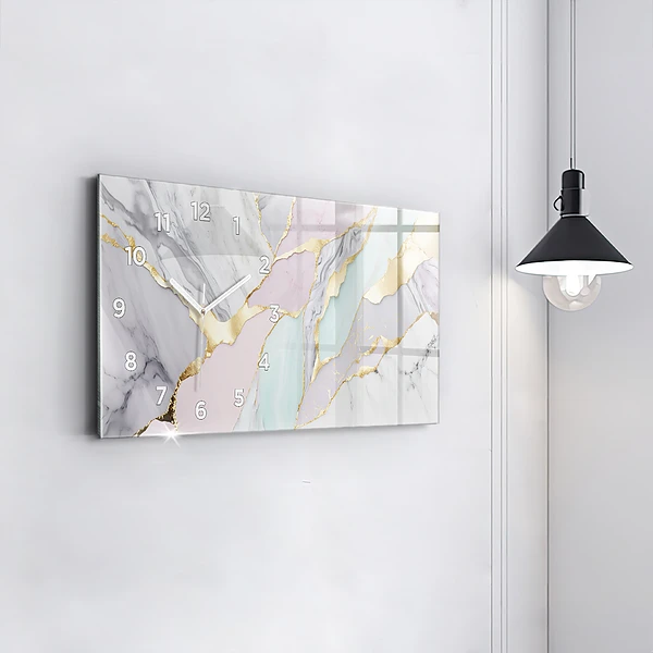 Horizontale Uhr mit motiv Marmor-Muster