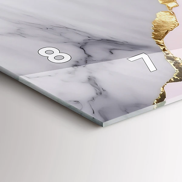 Horizontale Uhr mit motiv Marmor-Muster