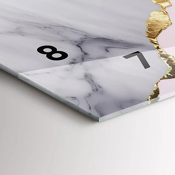 Horizontale Uhr mit motiv Marmor-Muster
