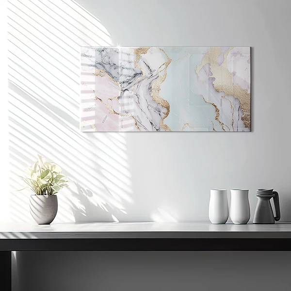 Horizontale Uhr Marmor