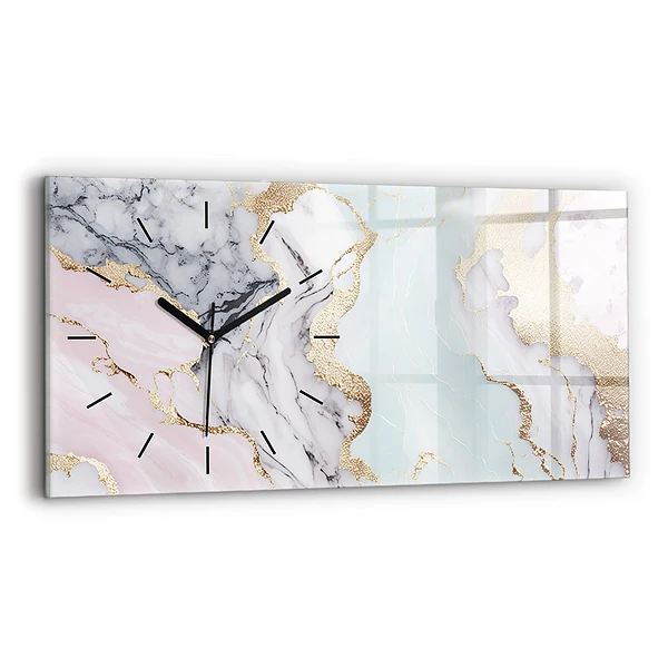 Horizontale Uhr Marmor