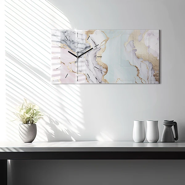 Horizontale Uhr Marmor