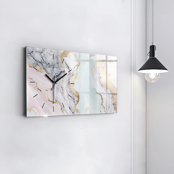 Horizontale Uhr Marmor