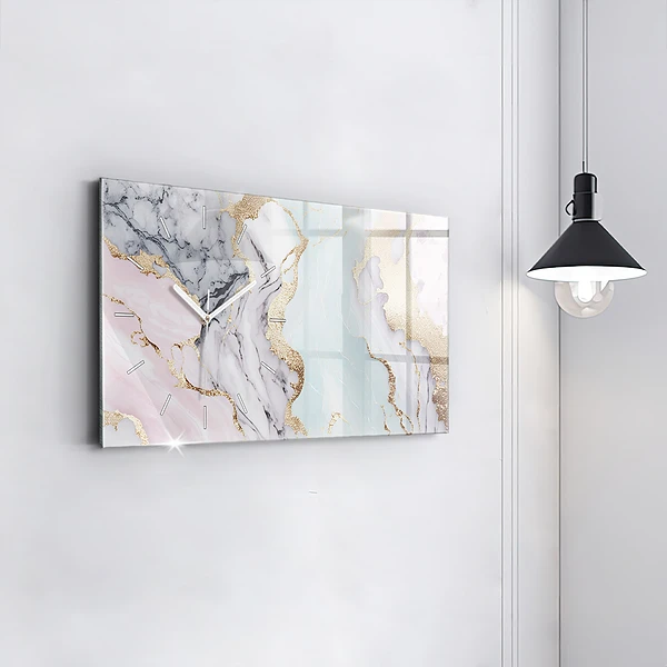 Horizontale Uhr Marmor