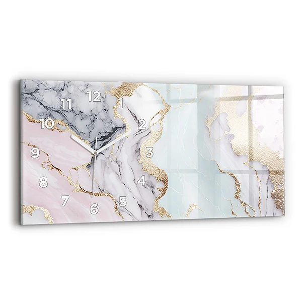Horizontale Uhr Marmor