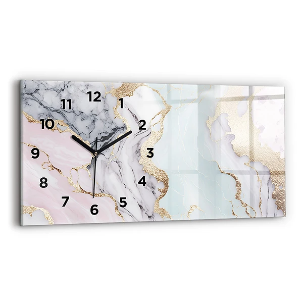 Horizontale Uhr Marmor