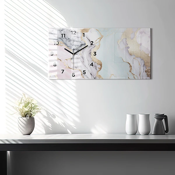 Horizontale Uhr Marmor