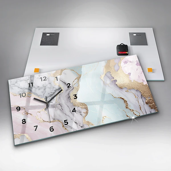 Horizontale Uhr Marmor