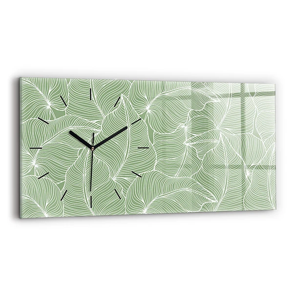 Horizontale Uhr Natur Blattmuster