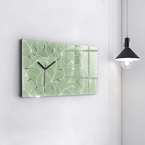Horizontale Uhr Natur Blattmuster
