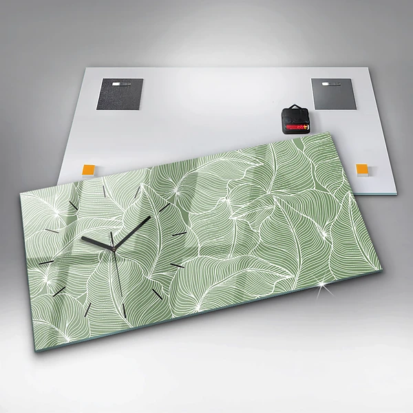 Horizontale Uhr Natur Blattmuster