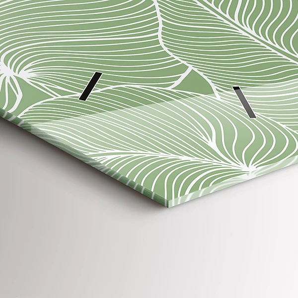 Horizontale Uhr Natur Blattmuster