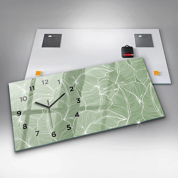 Horizontale Uhr Natur Blattmuster