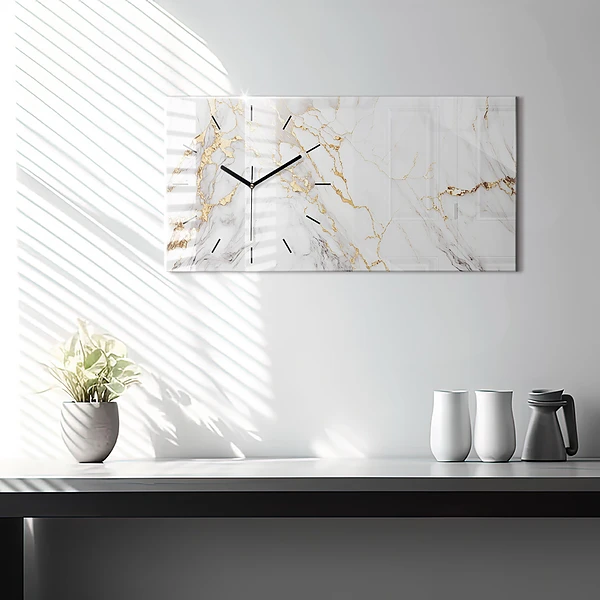 Horizontale Uhr mit motiv Dekorativer Marmor
