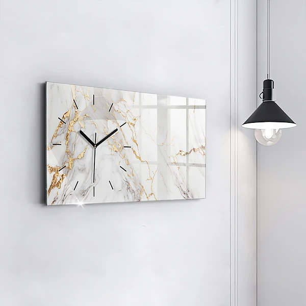 Horizontale Uhr mit motiv Dekorativer Marmor