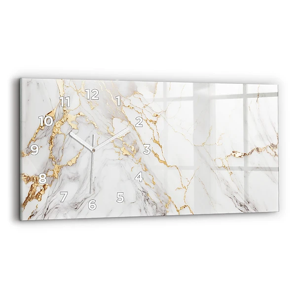 Horizontale Uhr mit motiv Dekorativer Marmor