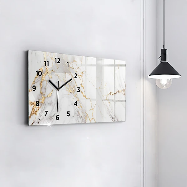 Horizontale Uhr mit motiv Dekorativer Marmor