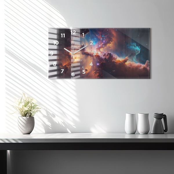 Horizontale Uhr Kosmische Welt der Sterne