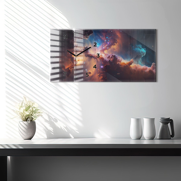 Horizontale Uhr Kosmische Welt der Sterne