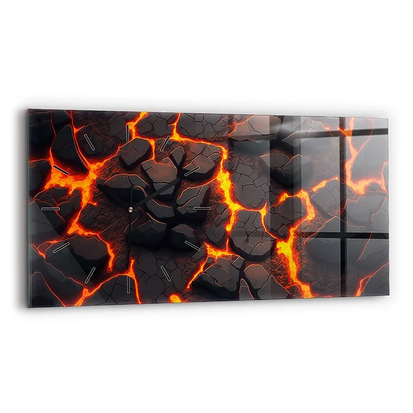 Horizontale Uhr mit motiv Lava-Vulkan