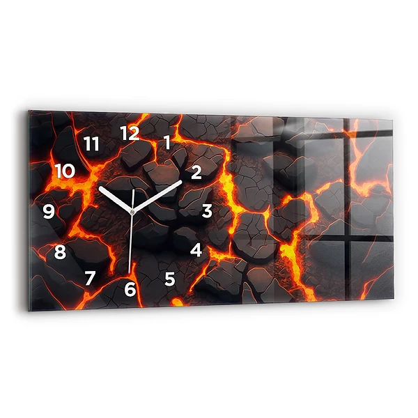 Horizontale Uhr mit motiv Lava-Vulkan