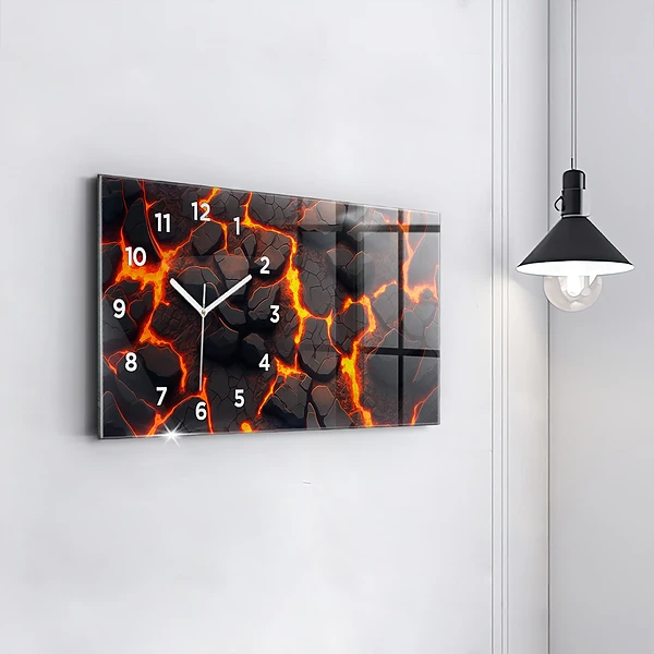 Horizontale Uhr mit motiv Lava-Vulkan