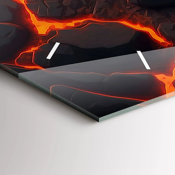 Horizontale Uhr mit motiv Lava-Vulkan