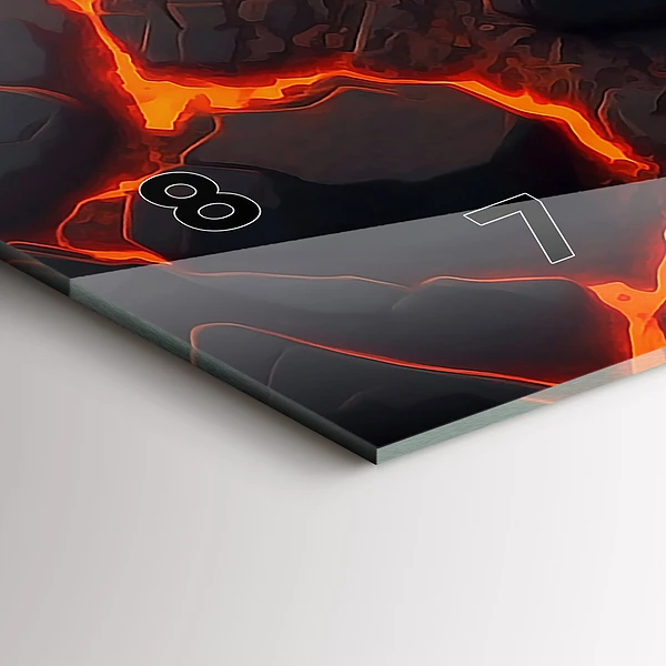Horizontale Uhr mit motiv Lava-Vulkan