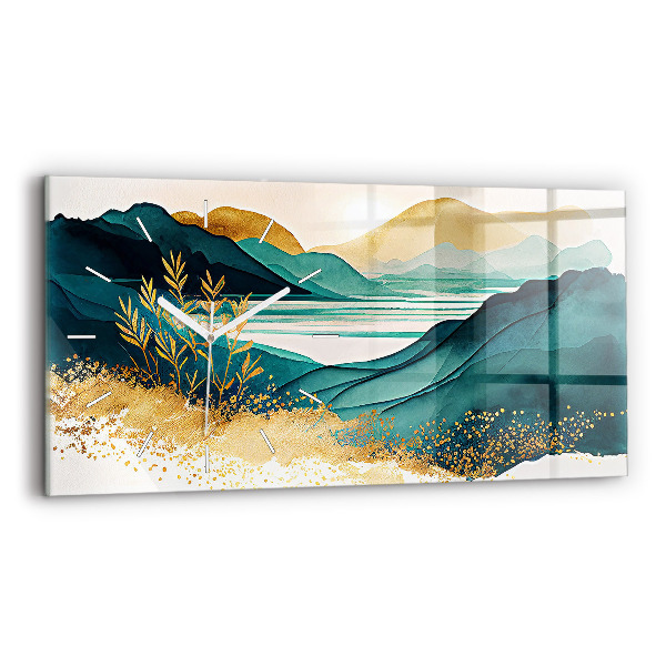 Horizontale Uhr mit motiv Berglandschaft