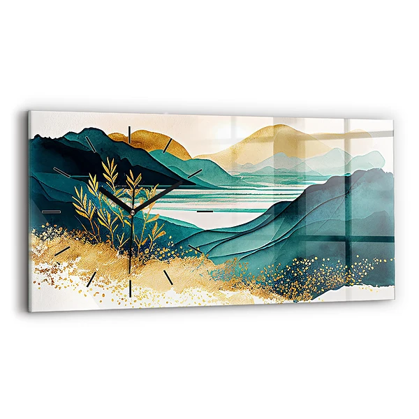 Horizontale Uhr mit motiv Berglandschaft
