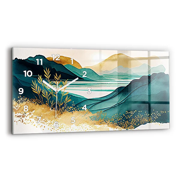 Horizontale Uhr mit motiv Berglandschaft