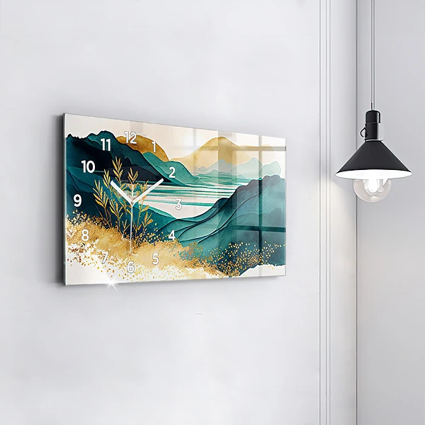 Horizontale Uhr mit motiv Berglandschaft