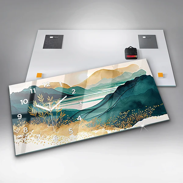 Horizontale Uhr mit motiv Berglandschaft